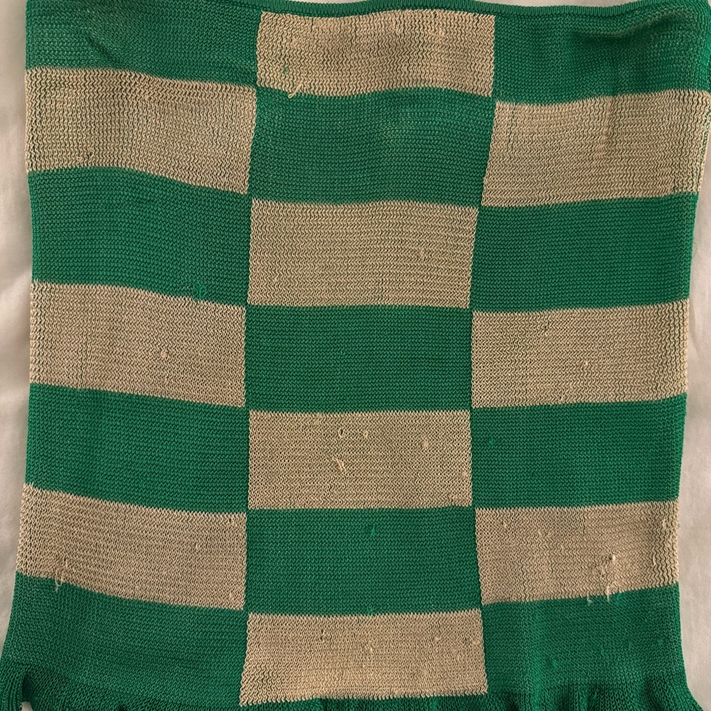 Gimaguas Green and Cream Checkered Top / mini skirt - Picture 5 of 7